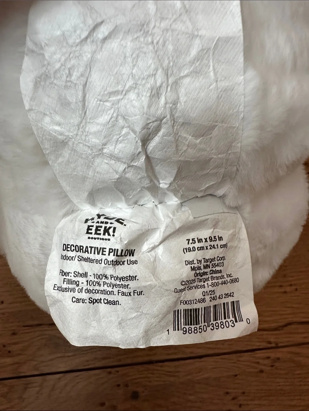 Plush White Decorative Pumpkin Pillow - Hyde & Eek!